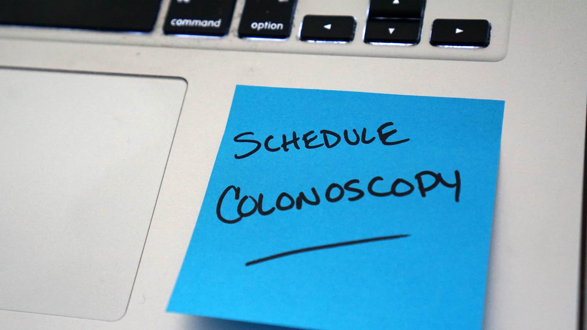 Schedule colonscopy sticky note