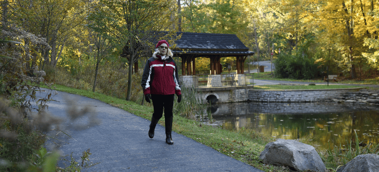 Women walking outside