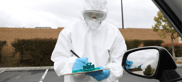 COVID-19 drive thru testing