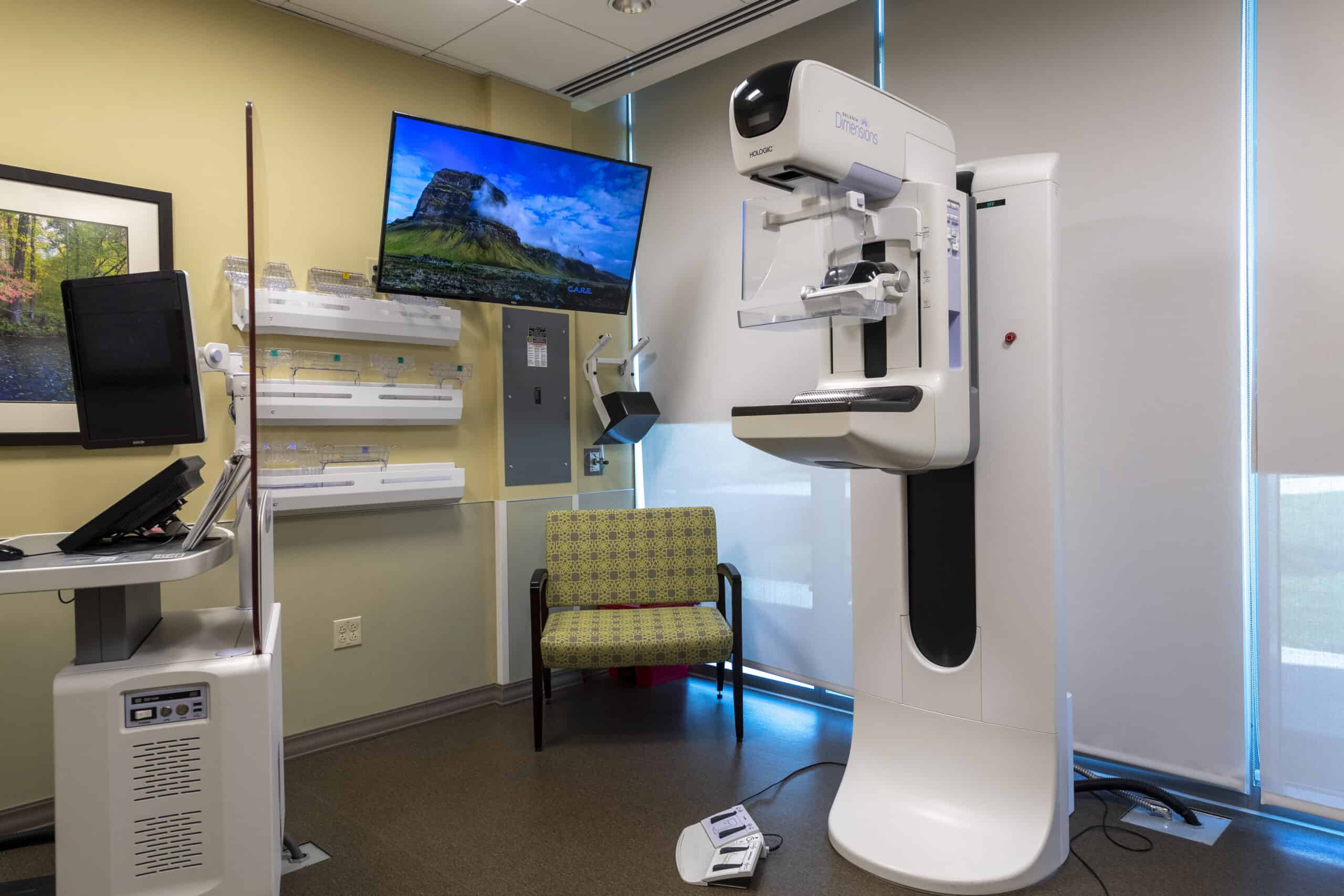Exam room featuring mammography unit