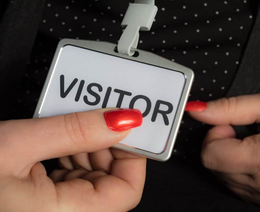 Visitor badge
