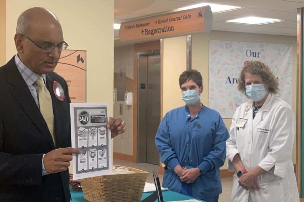 Dr. Neravetla presenting to Kettering Health Dayton staff