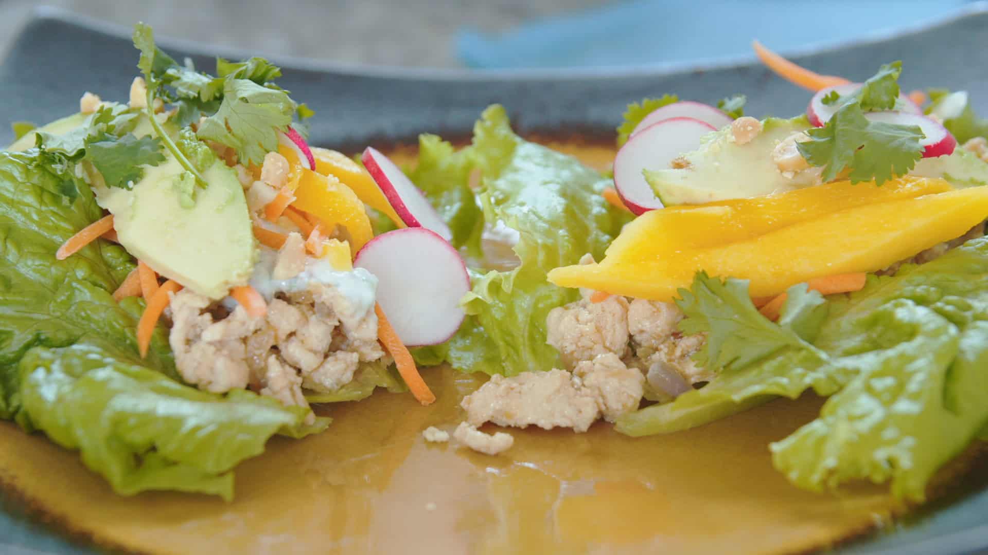 Finished product of Chicken Lettuce Wrap recipe