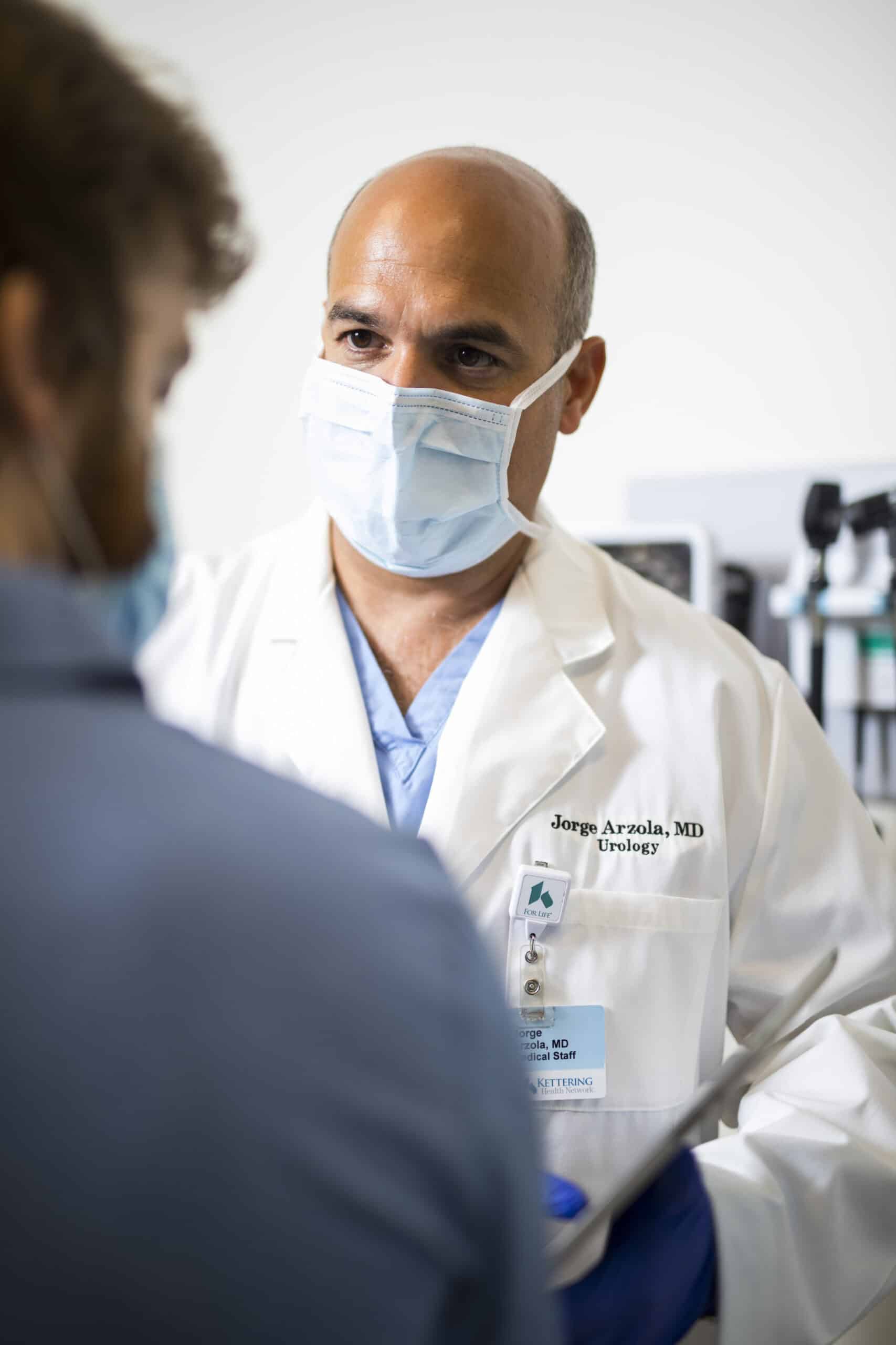 Doctor examining a patient