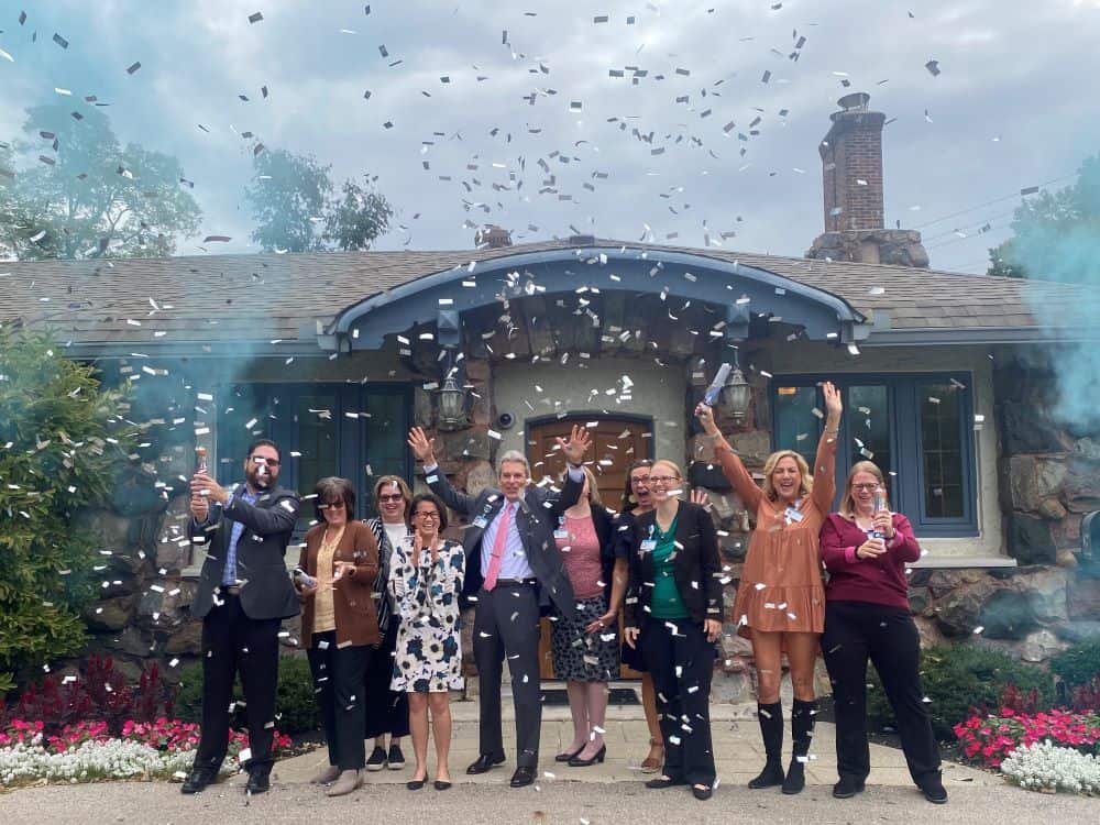 Kettering Health Foundation members celebrating outside