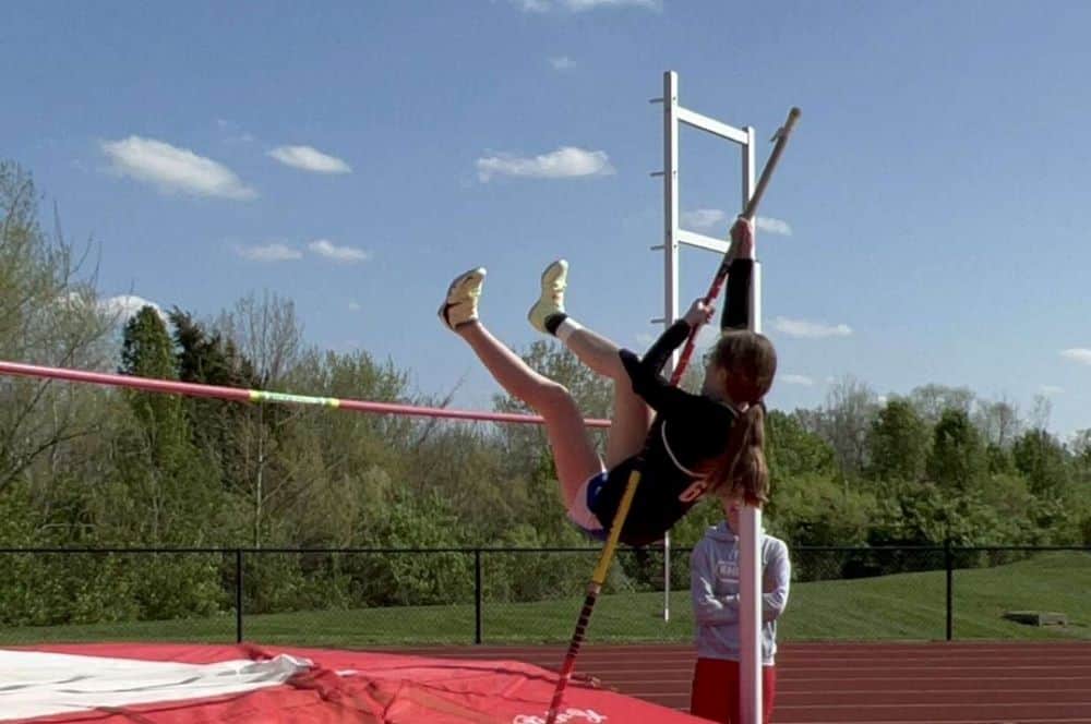 Carley Neubauer pole vaulting