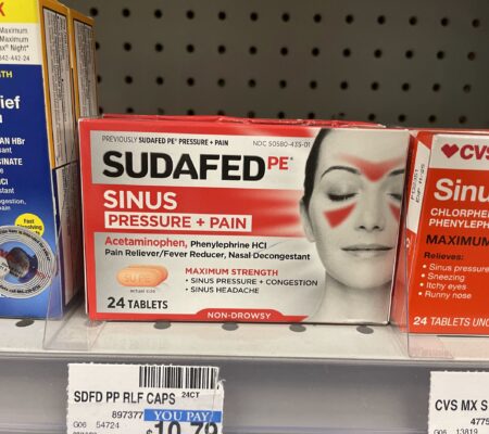 Image of medication with phenylephrine