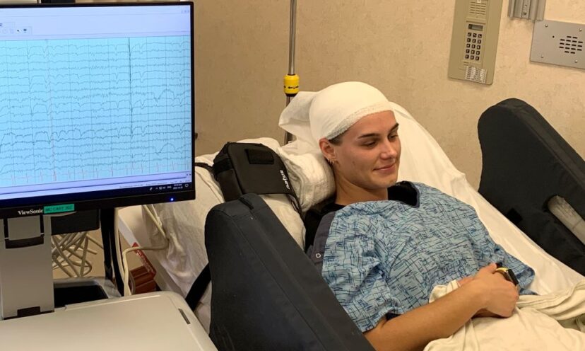 Patient in the Epilepsy Monitoring Unit (EMU)
