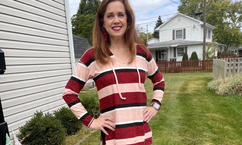 Susan Dietrich, bariatric surgery patient, poses outside.