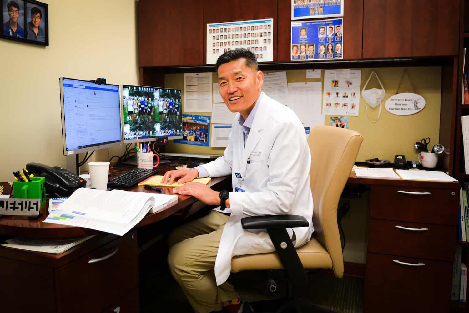 Dr. Hahn at his desk