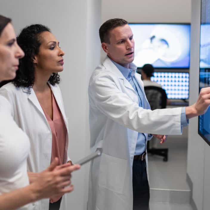 Doctors Consult Over An MRI Scan