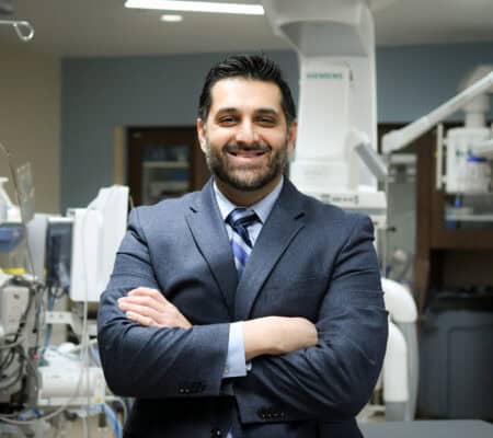 Dr. Jafri in the lab