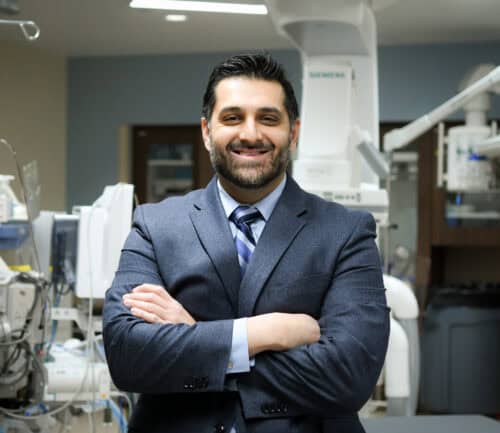 Dr. Jafri in the lab