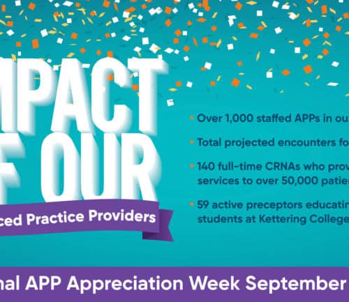 Graphic that says "The Impact of Our Advanced Practice Providers"