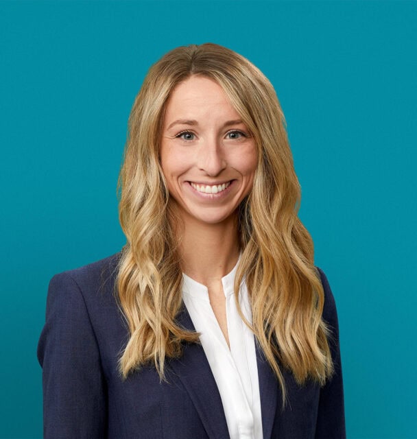 Professional headshot of Lyndsey S. Filbrun, PA-C in navy blazer and white shirt