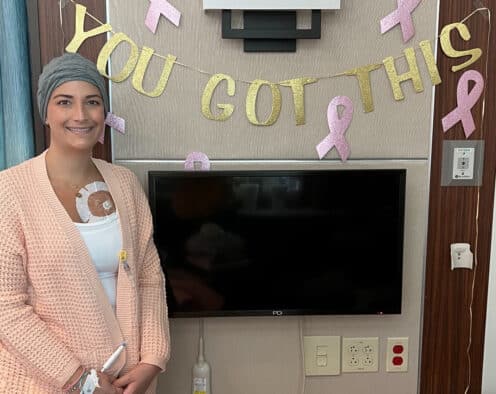 Abby Eller during her breast cancer treatment