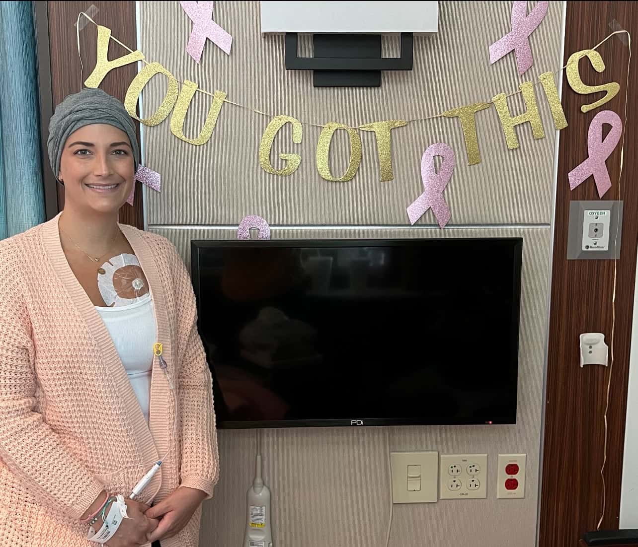 Abby Eller during her breast cancer treatment