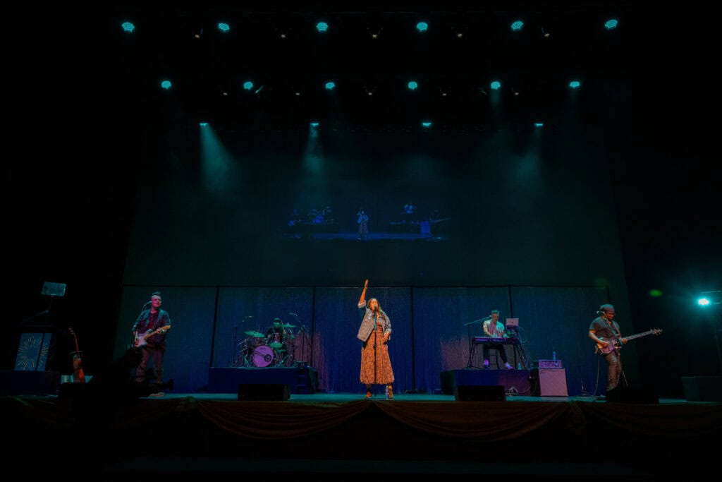 Francesca Battistelli performing on stage