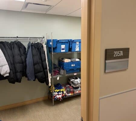 Coats for a Cure Care Closet at Soin Medical Center