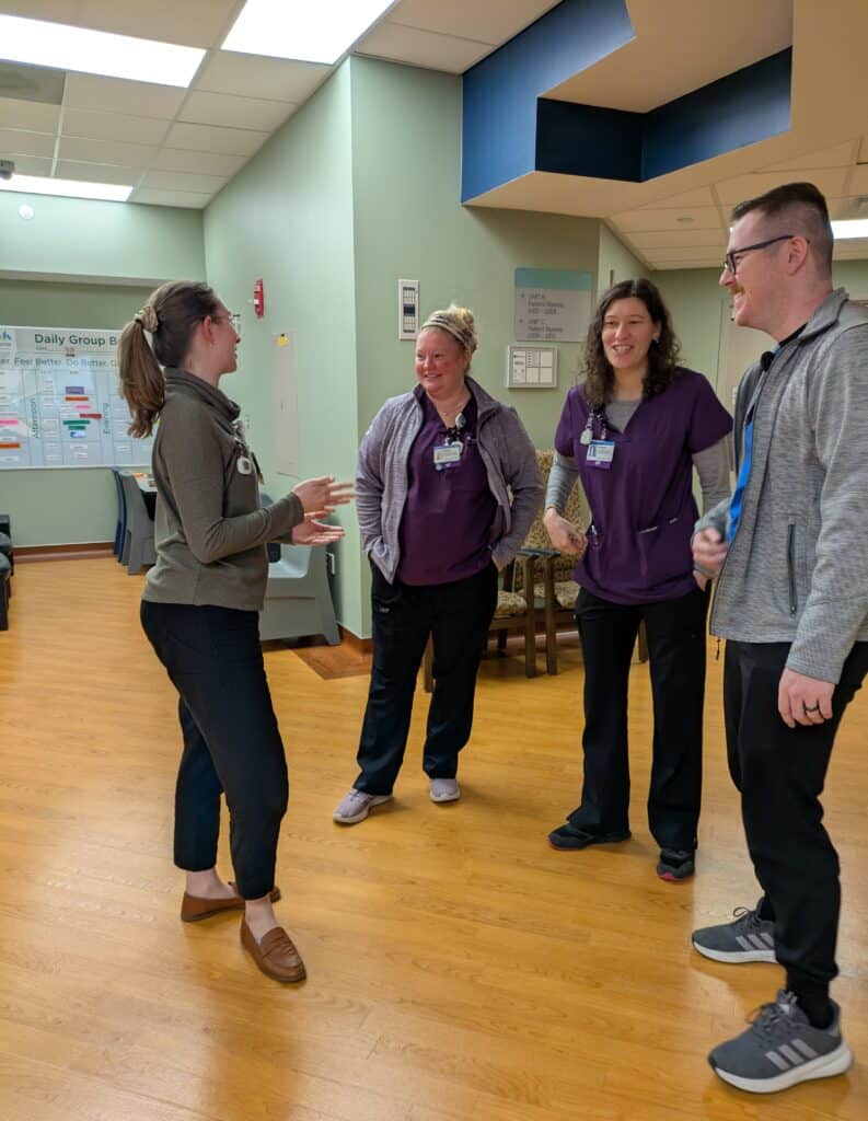 Staff talking at Kettering Health Behavioral Medical Center