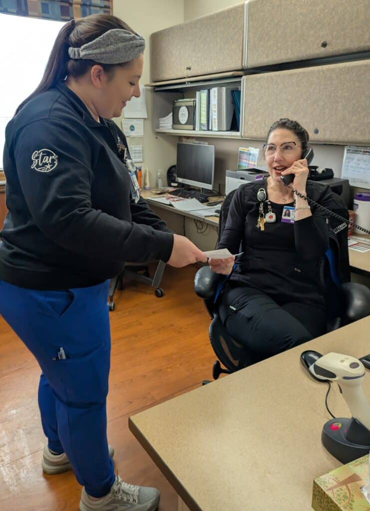 Staff on the phone at Kettering Health Behavioral Medical Center