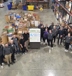 Sports Medicine staff posing for a photo at The Foodbank